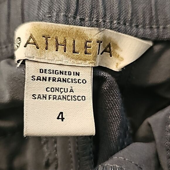 Athleta Voyager Linen Short, Size 4, Granite Blue, NWT - Picture 7 of 10